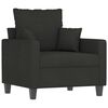 vidaXL 3 Piece Sofa Set with Pillows Black Fabric