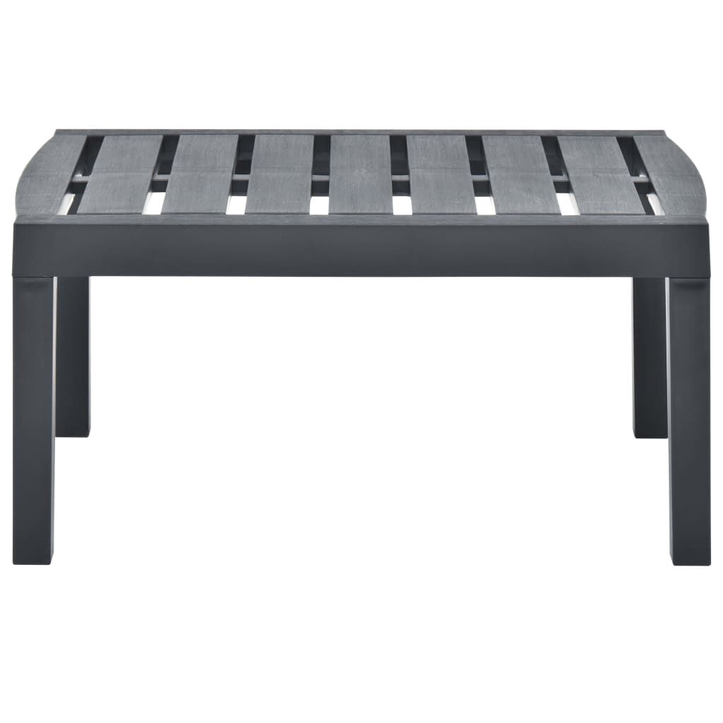vidaXL Garden Table Anthracite 78x55x38 cm Plastic