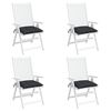 vidaXL Chair Cushions 4 pcs Black 40x40x7 cm Oxford Fabric