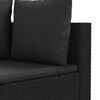 vidaXL 8 Piece Garden Sofa Set with Cushions Black Poly Rattan