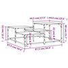 vidaXL Coffee Table Smoked Oak 87.5x87.5x40 cm Engineered Wood