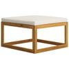 vidaXL 6 Piece Garden Lounge Set with Cushion Cream Solid Acacia Wood