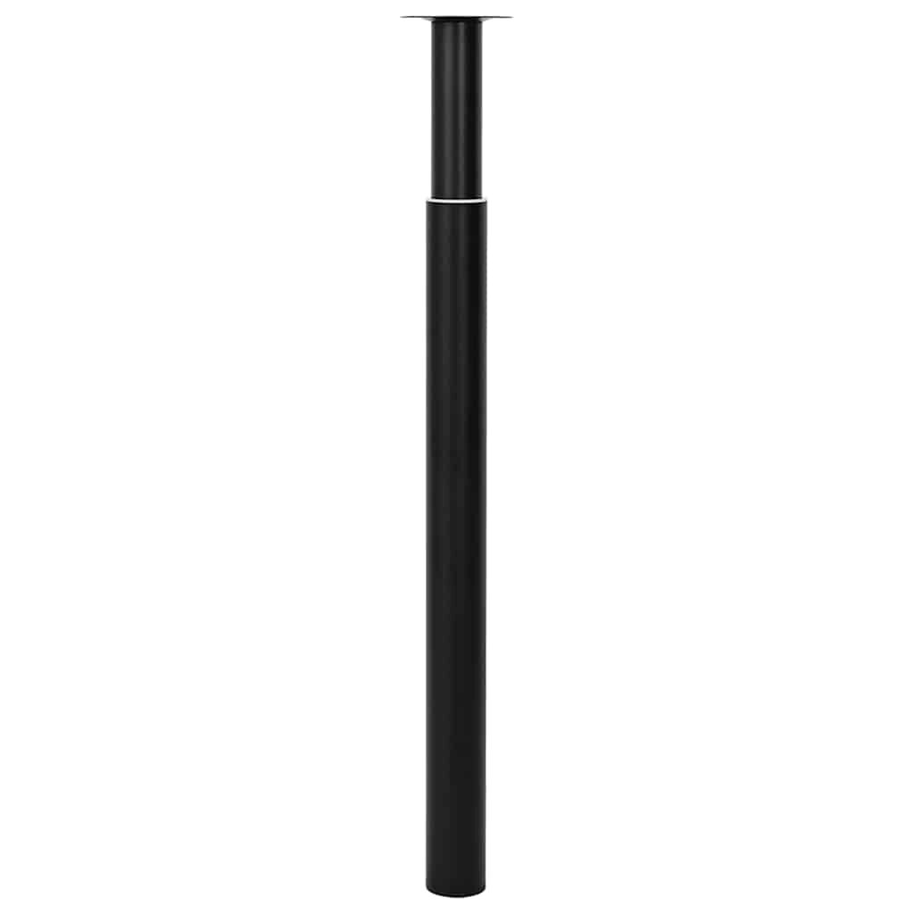 2 Telescopic Table Legs Black 710 mm-1100 mm