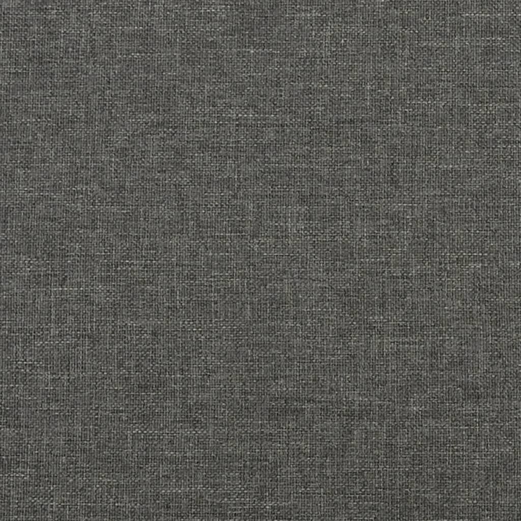 vidaXL Bed Frame without Mattress Dark Grey Queen Fabric