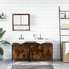 vidaXL 3 Piece Bathroom Furniture Set Smoked Oak Engineered Wood