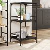 vidaXL Kitchen Trolley Black 60.5x50x105 cm Engineered Wood