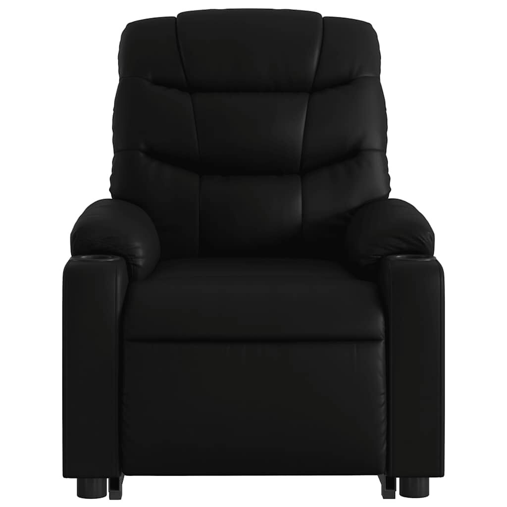 vidaXL Electric Stand up Massage Recliner Chair Black Faux Leather