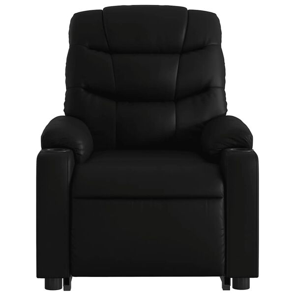 vidaXL Electric Stand up Massage Recliner Chair Black Faux Leather