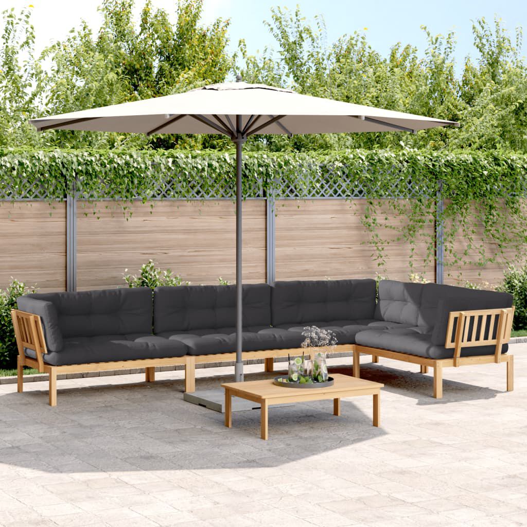 vidaXL 5 Piece Garden Pallet Sofa Set with Cushions Solid Wood Acacia