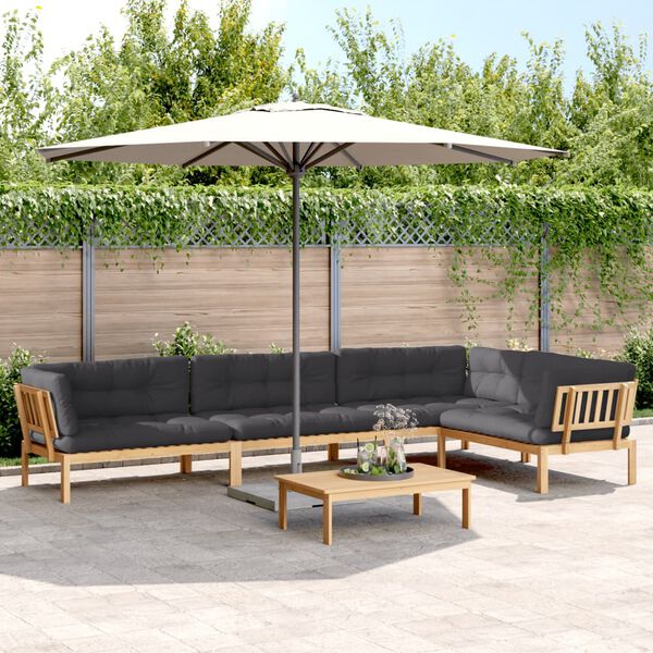 vidaXL 5 Piece Garden Pallet Sofa Set with Cushions Solid Wood Acacia