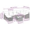 vidaXL Sofa Set with Cushion with Storage 8 pcs Brown Poly Rattan