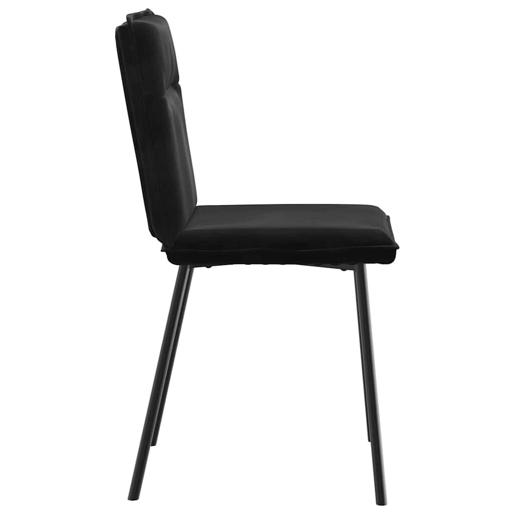 vidaXL Dining Chairs 2 pcs Black Velvet