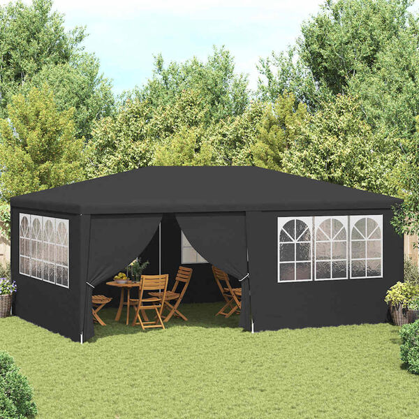 vidaXL Professional Party Tent with Side Walls 4x6 m Anthracite 90 g/m?