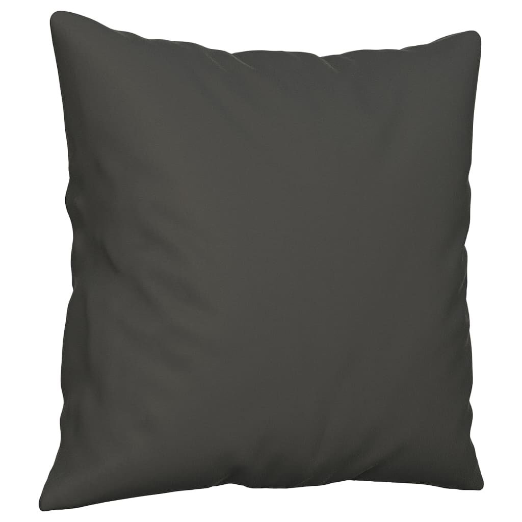 vidaXL Throw Pillows 2 pcs Dark Grey 40x40 cm Microfibre Fabric