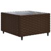 vidaXL 9 Piece Garden Lounge Set with Cushions Brown Poly Rattan