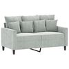 vidaXL 2-Seater Sofa Light Grey 120 cm Velvet