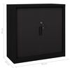 vidaXL Sliding Door Cabinet Black 90x40x90 cm Steel