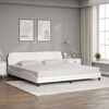 vidaXL Bed Frame "Dover" White 193x203 cm Faux Leather