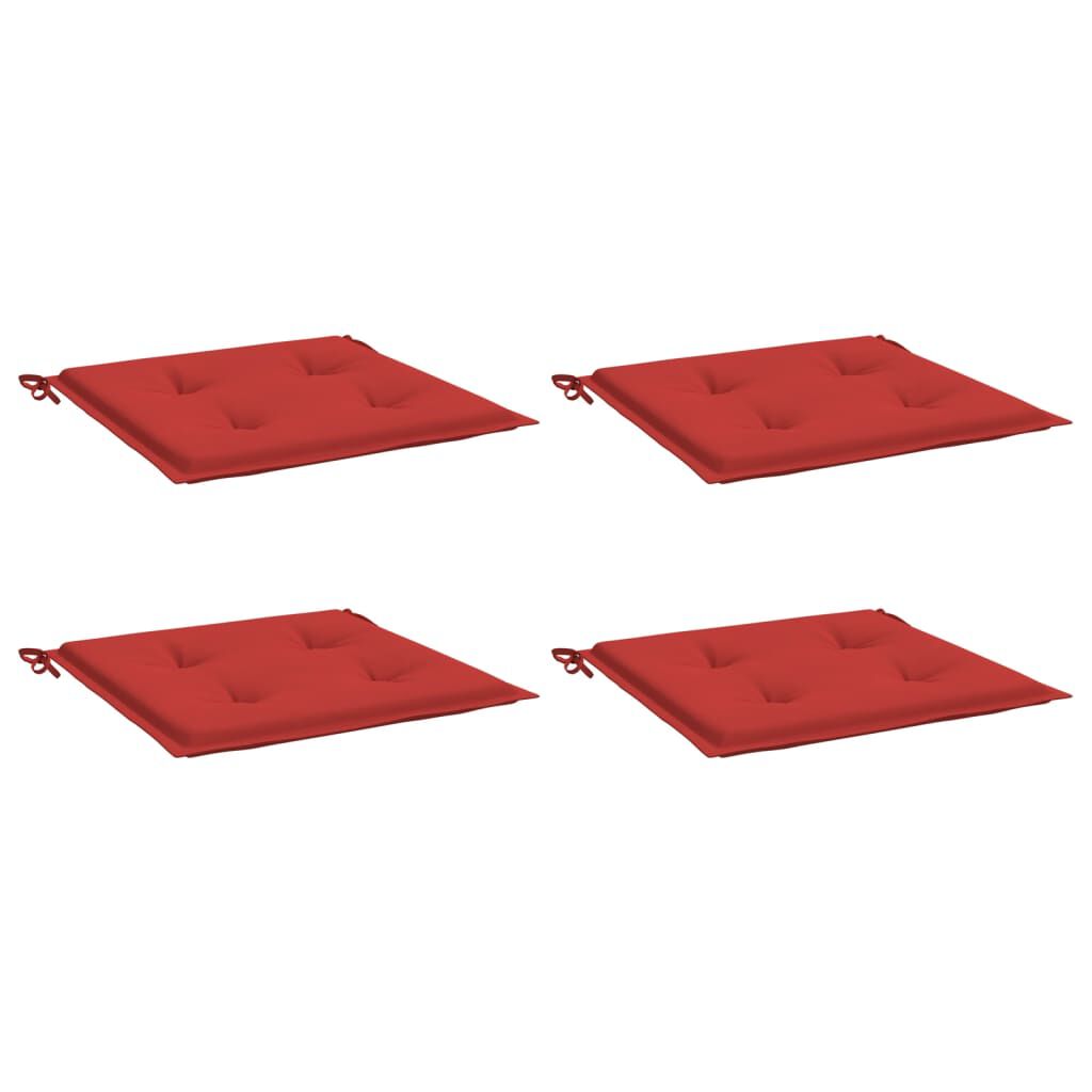 vidaXL Garden Chair Cushions 4 pcs Red 50x50x4 cm Oxford Fabric