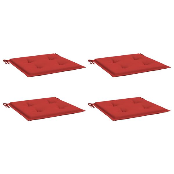 vidaXL Garden Chair Cushions 4 pcs Red 50x50x4 cm Oxford Fabric