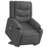 vidaXL Stand up Massage Recliner Chair Dark Grey Fabric