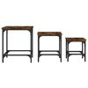 vidaXL Nesting Coffee Tables 3 pcs Smoked Oak Engineered Wood