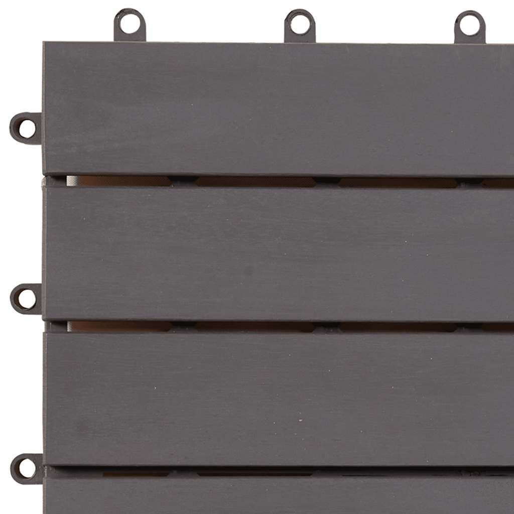 vidaXL Decking Tiles 10 pcs Grey Wash 30x30 cm Solid Acacia Wood