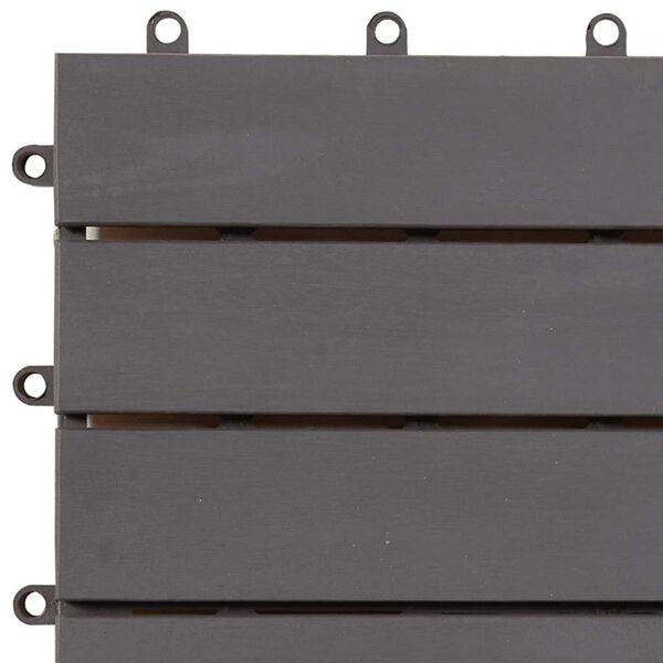 vidaXL Decking Tiles 10 pcs Grey Wash 30x30 cm Solid Acacia Wood