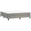 vidaXL Box Spring Bed Frame Light Grey King Velvet (US Only)
