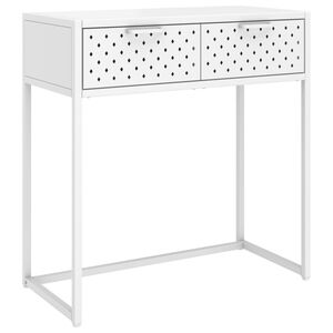 vidaXL Console Table White 72x35x75 cm Steel