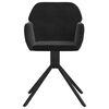 vidaXL Swivel Dining Chairs 2 pcs Black Velvet