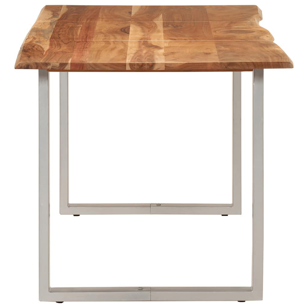 vidaXL Dining Table 154x80x76 cm Solid Acacia Wood