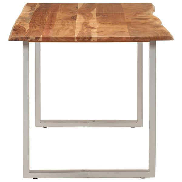 vidaXL Dining Table 154x80x76 cm Solid Acacia Wood