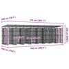 vidaXL Outdoor Dog Kennel with Roof Steel 14.75 m&sup2;