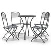 vidaXL 5 Piece Garden Dining Set Expanded Metal Mesh Anthracite