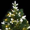 vidaXL Artificial Hinged Christmas Tree 300 LEDs & Flocked Snow 180 cm