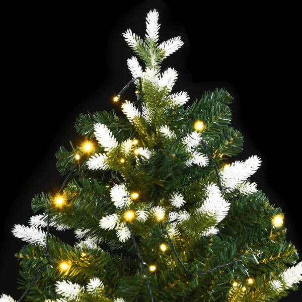 vidaXL Artificial Hinged Christmas Tree 300 LEDs & Flocked Snow 180 cm