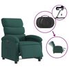 vidaXL Electric Recliner Chair Dark Green Fabric