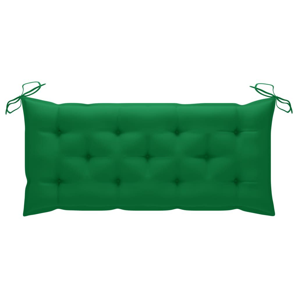 vidaXL Folding Garden Bench with Cushion 118 cm Bamboo