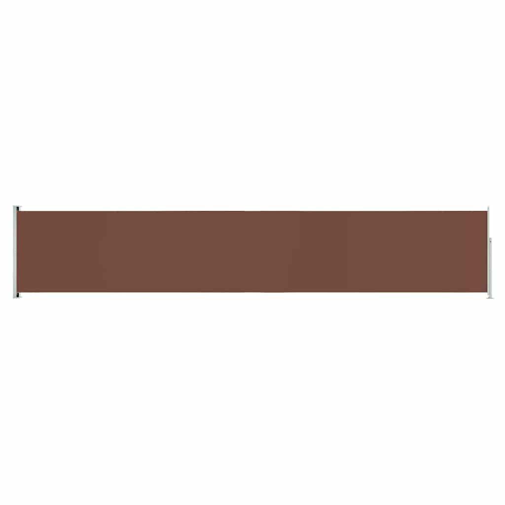 vidaXL Patio Retractable Side Awning 117x600 cm Brown