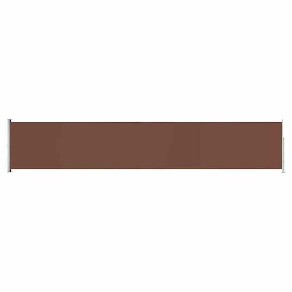 vidaXL Patio Retractable Side Awning 117x600 cm Brown