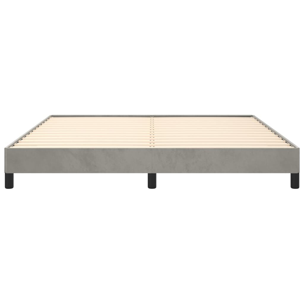 vidaXL Bed Frame without Mattress Light Grey California King Velvet (US Only)
