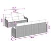 vidaXL Garden Sofa Set 8 pcs Grey Poly rattan