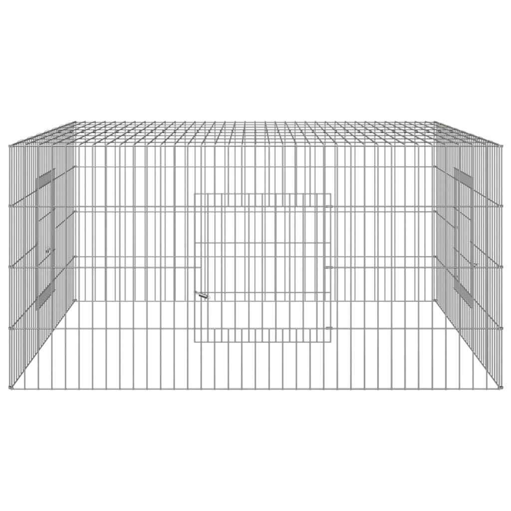 vidaXL Rabbit Cage 110x110x55 cm Galvanised Iron