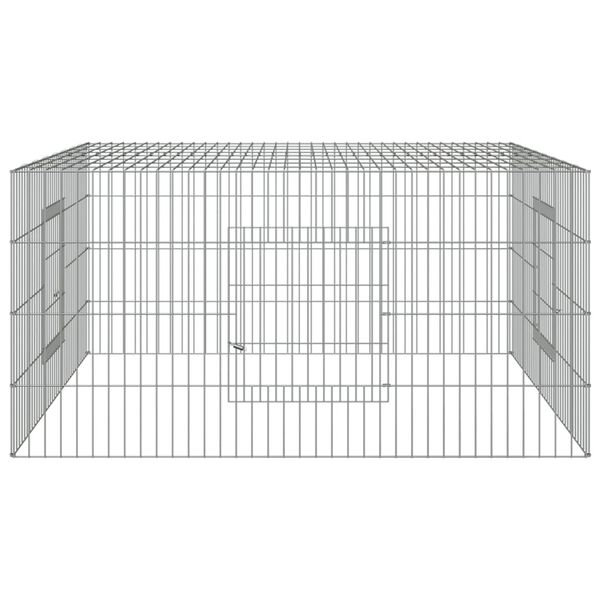 vidaXL Rabbit Cage 110x110x55 cm Galvanised Iron