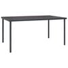 vidaXL 5 Piece Garden Dining Set Black Steel and Textilene
