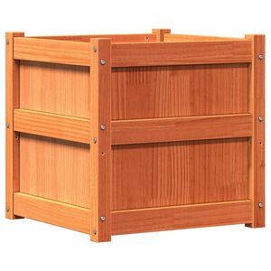 vidaXL Garden Planter Wax Brown 50x50x50 cm Solid Wood Pine