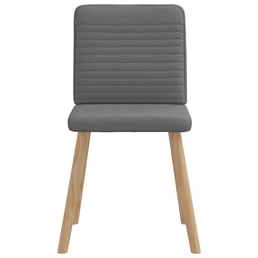 vidaXL Dining Chairs 2 pcs Dark Grey Fabric