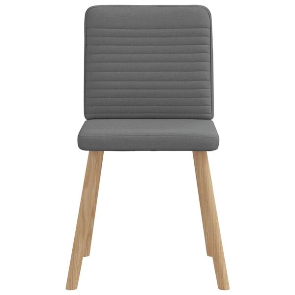 vidaXL Dining Chairs 2 pcs Dark Grey Fabric