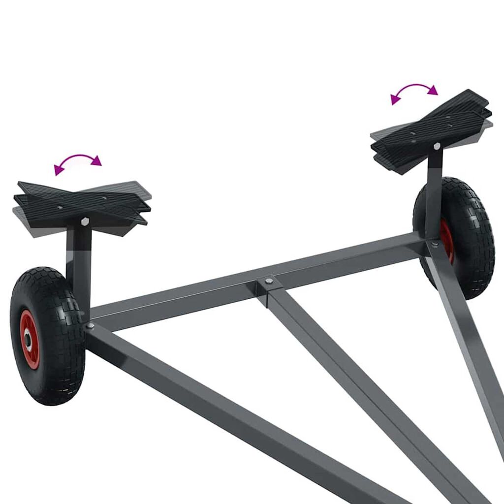 vidaXL Boat Trailer Silver 302 x 107 x 42 cm Steel
